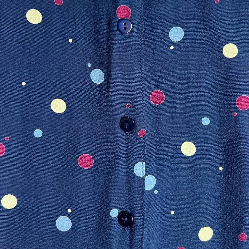 Eddie Bauer Dot Print Midi Shirt Dress - sz Small Petite